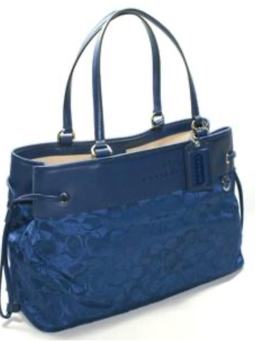 Coach Blue Signature Shoulder Tote